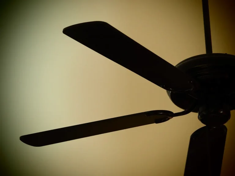 Silhouette of a ceiling fan for the blog about how to remove a ceiling fan